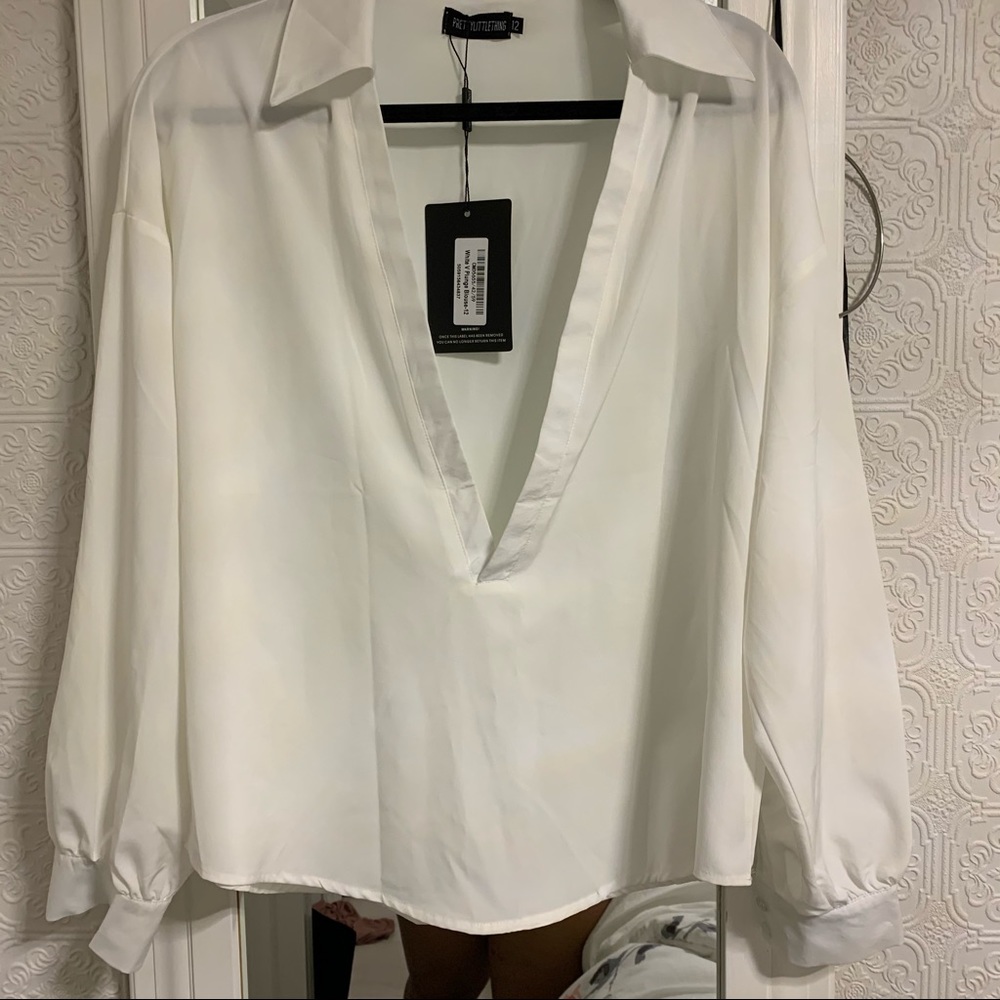 Deep V Blouse